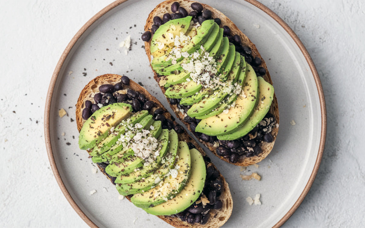 Black Bean & Avocado Toast with Gut - Friendly Superblend