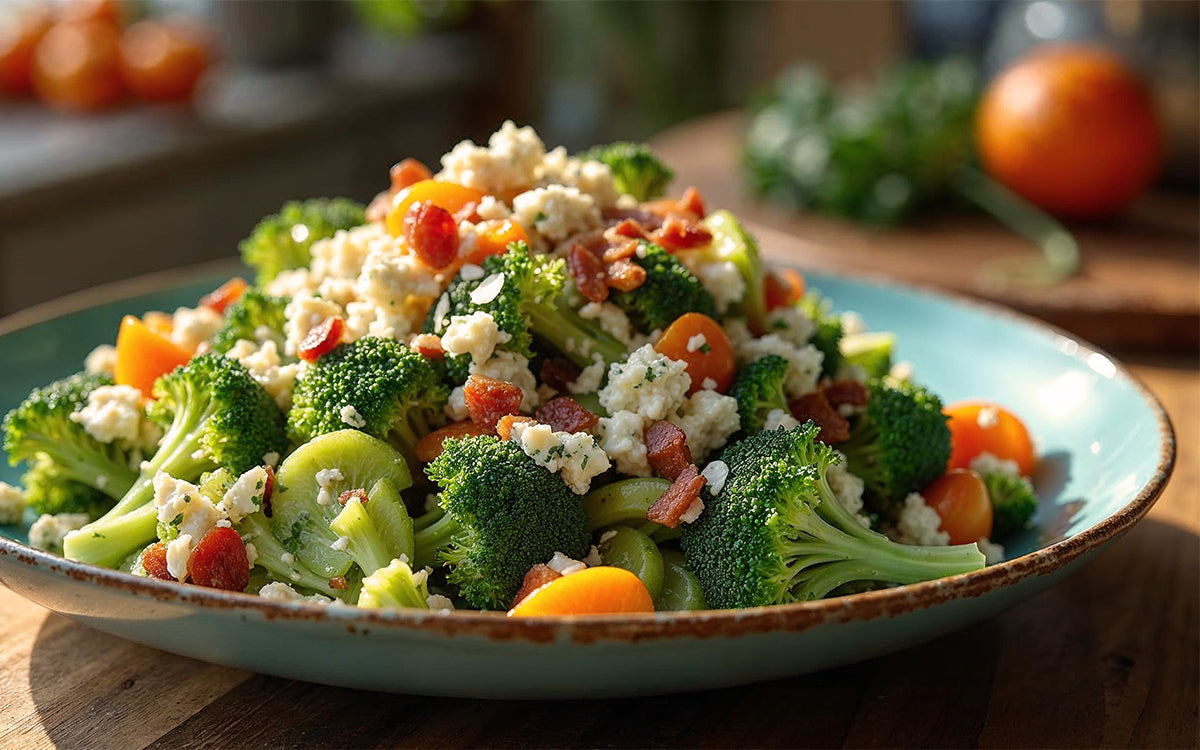 Gut superblend Infused Blue Cheese Broccoli Salad