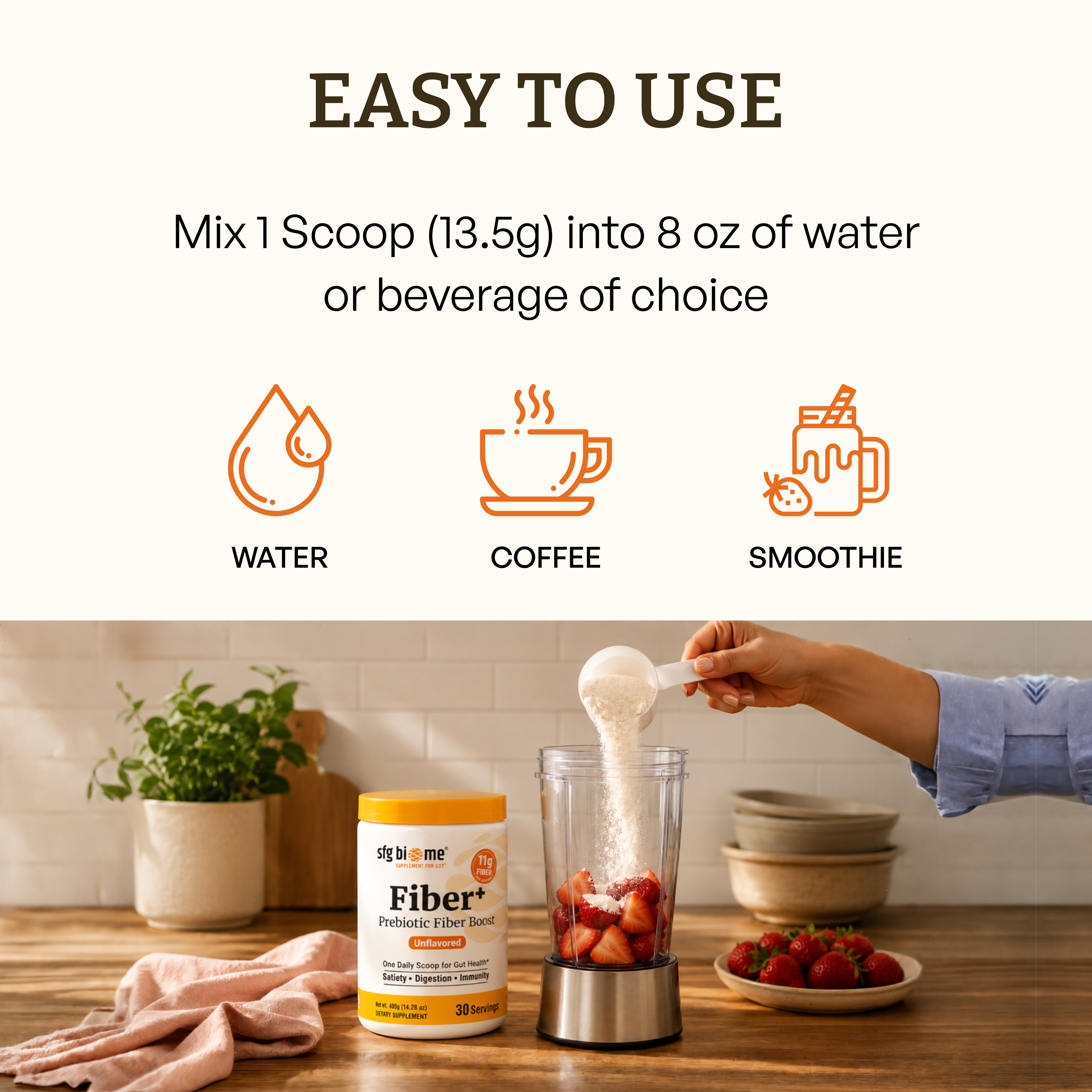 Fiber+ Prebiotic Fiber Boost