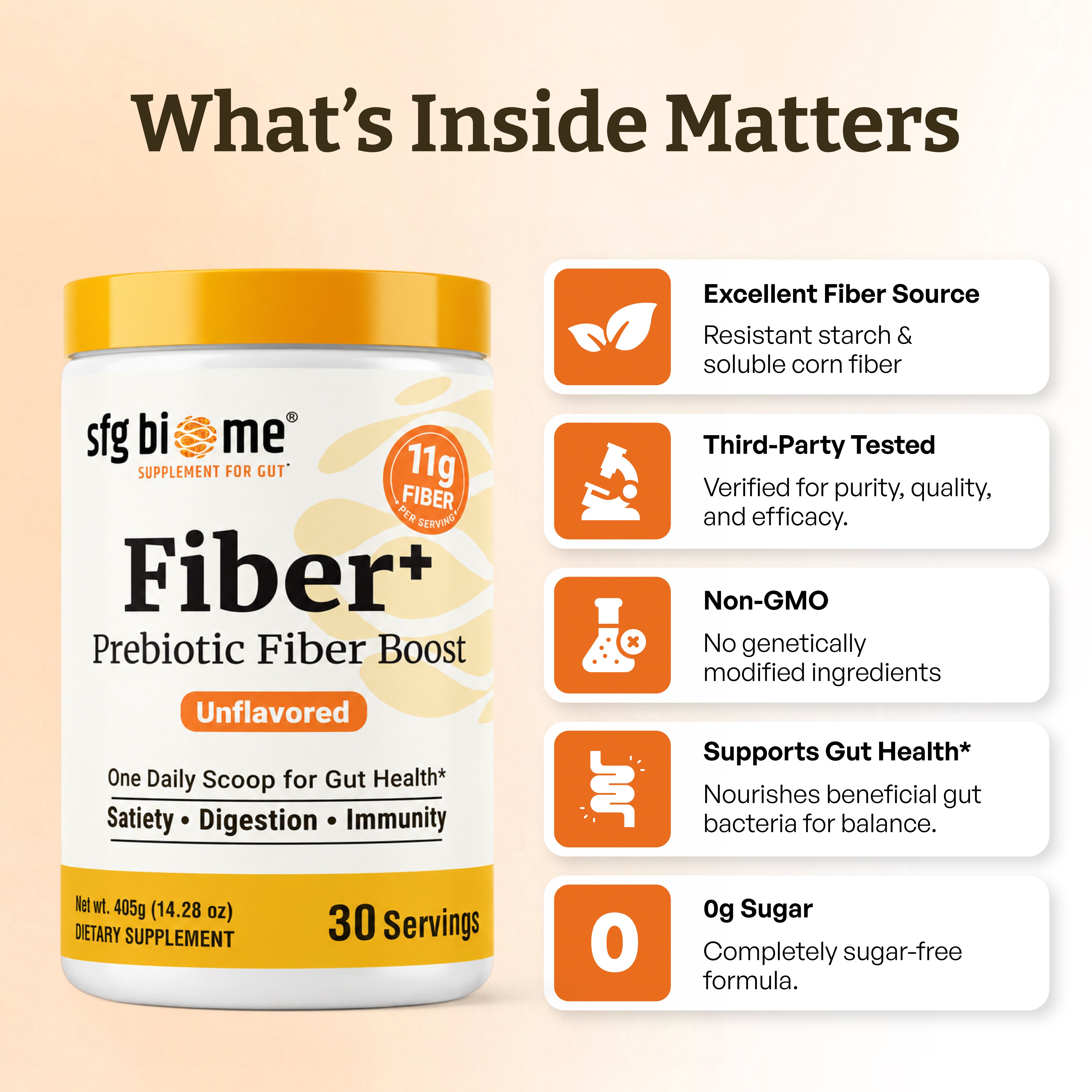 Fiber+ Prebiotic Fiber Boost