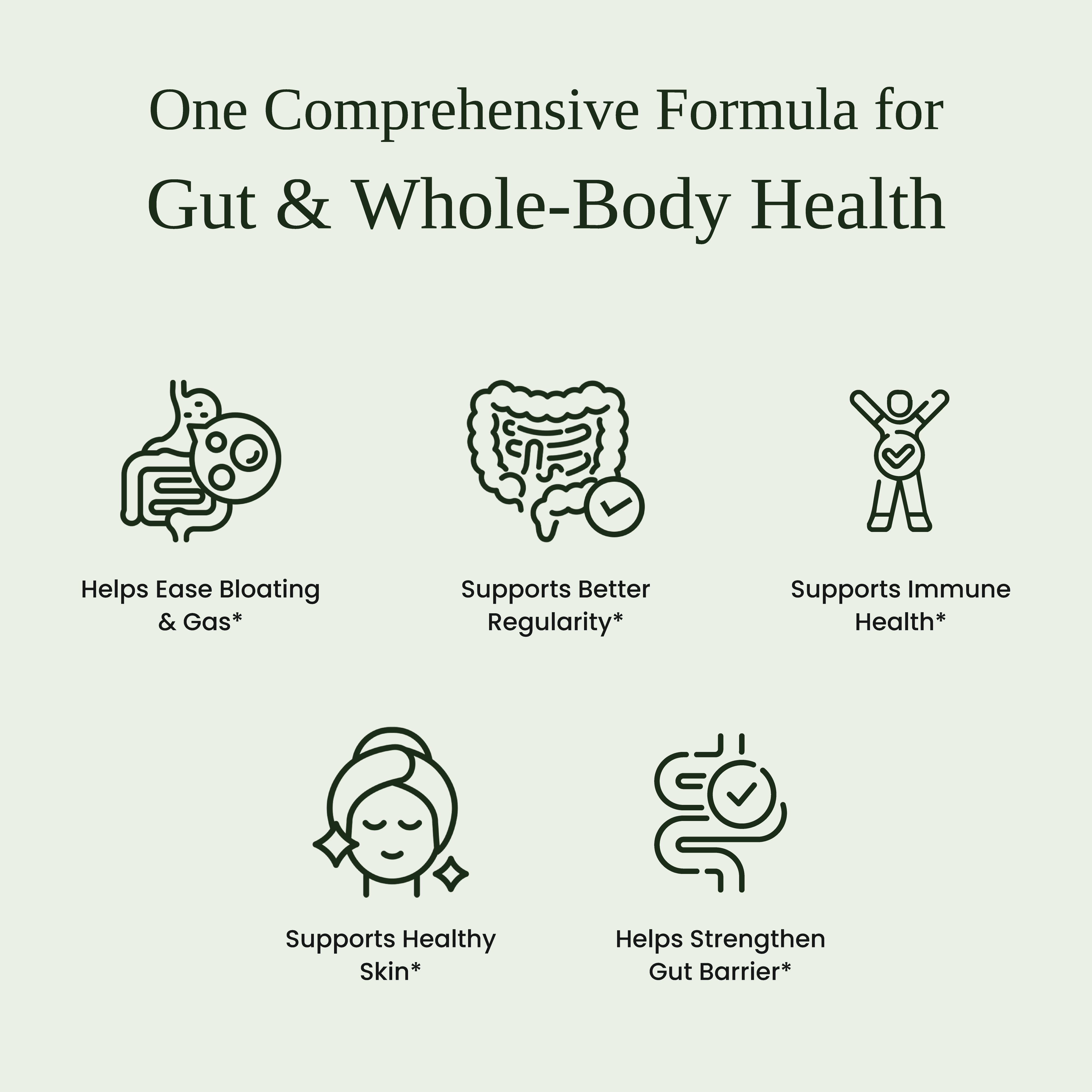 Gut Health – Advanced Synbiotic Formula (Prebiotics + Probiotics + Postbiotics)